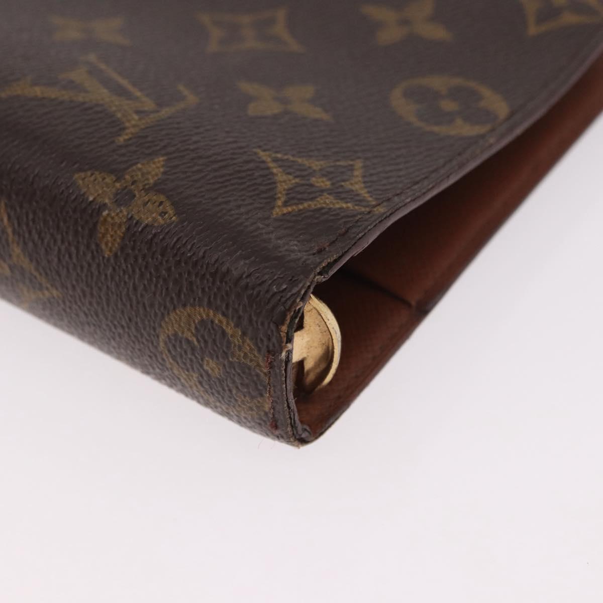 LOUIS VUITTON Monogram Agenda MM Day Planner Cover R20105 LV Auth 190953