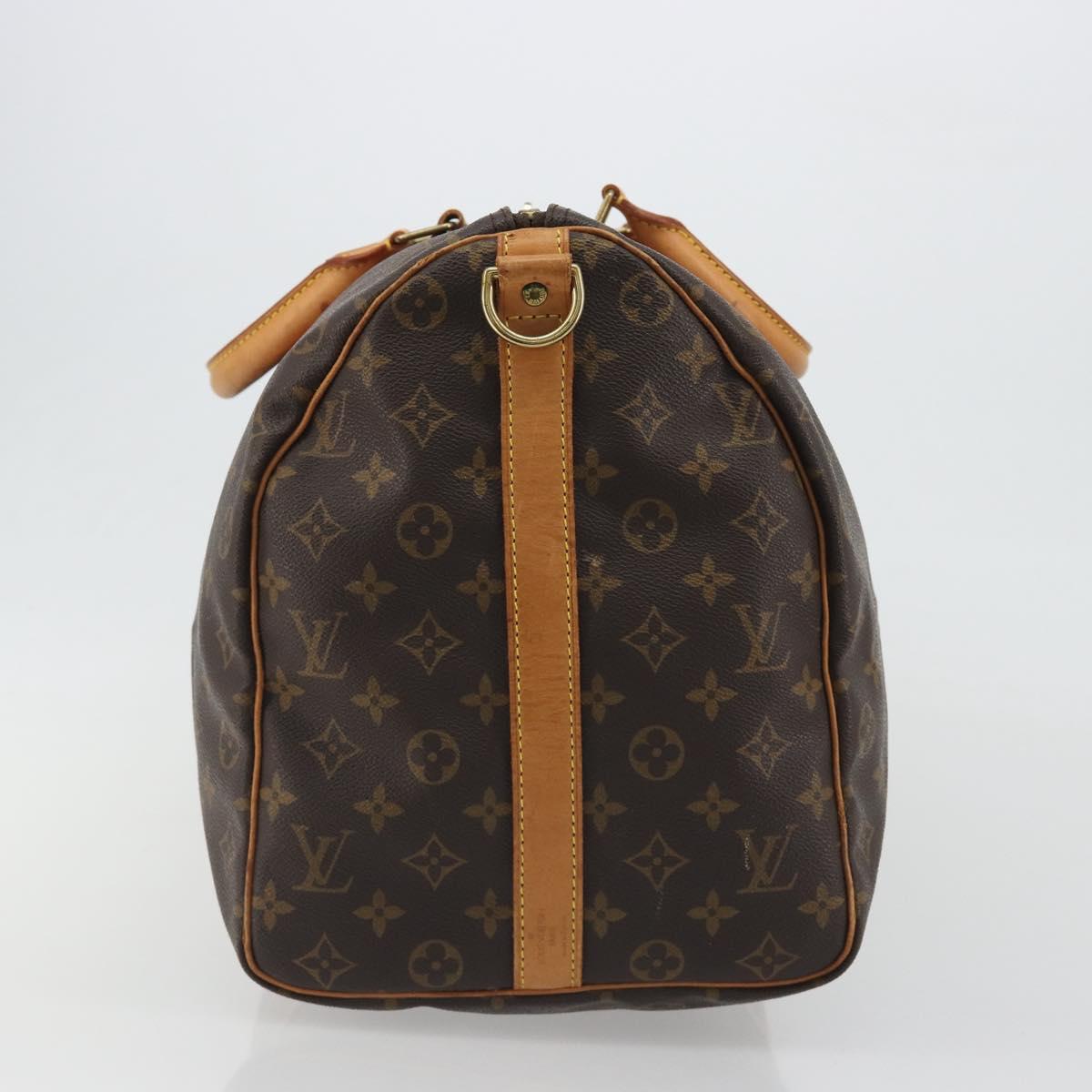 LOUIS VUITTON Monogram Keepall Bandouliere 50 Boston Bag M41416 LV Auth 190968A