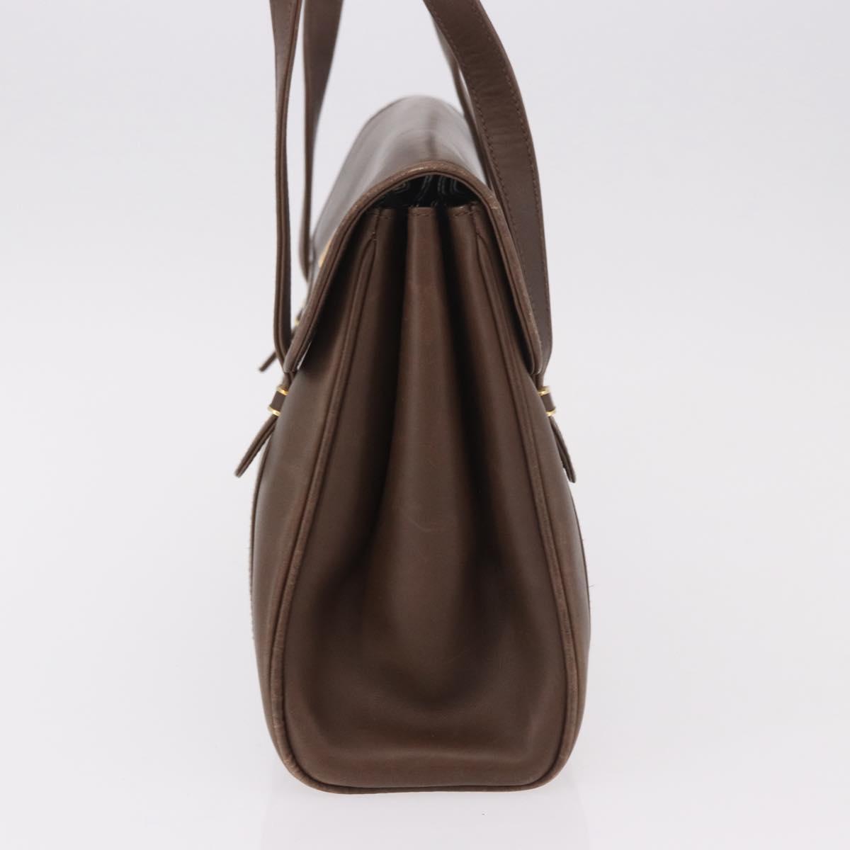 GUCCI Hand Bag Leather Brown Gold 000 46 4857 Auth 190970