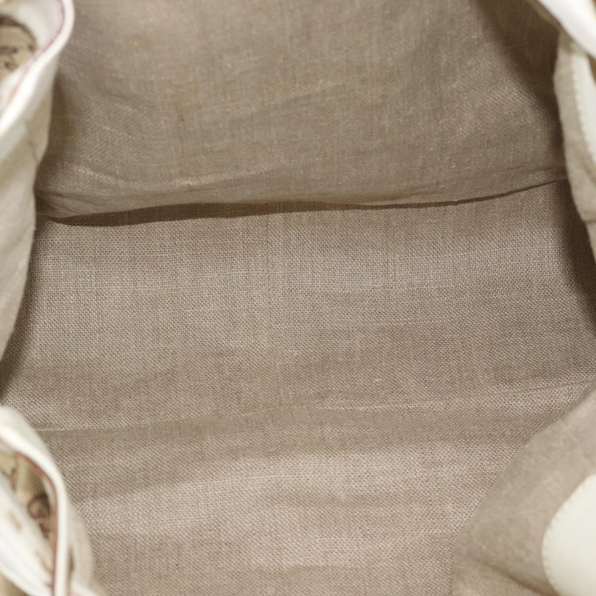 GUCCI GG Canvas Tote Bag Beige Gold 153695 Auth 190971A