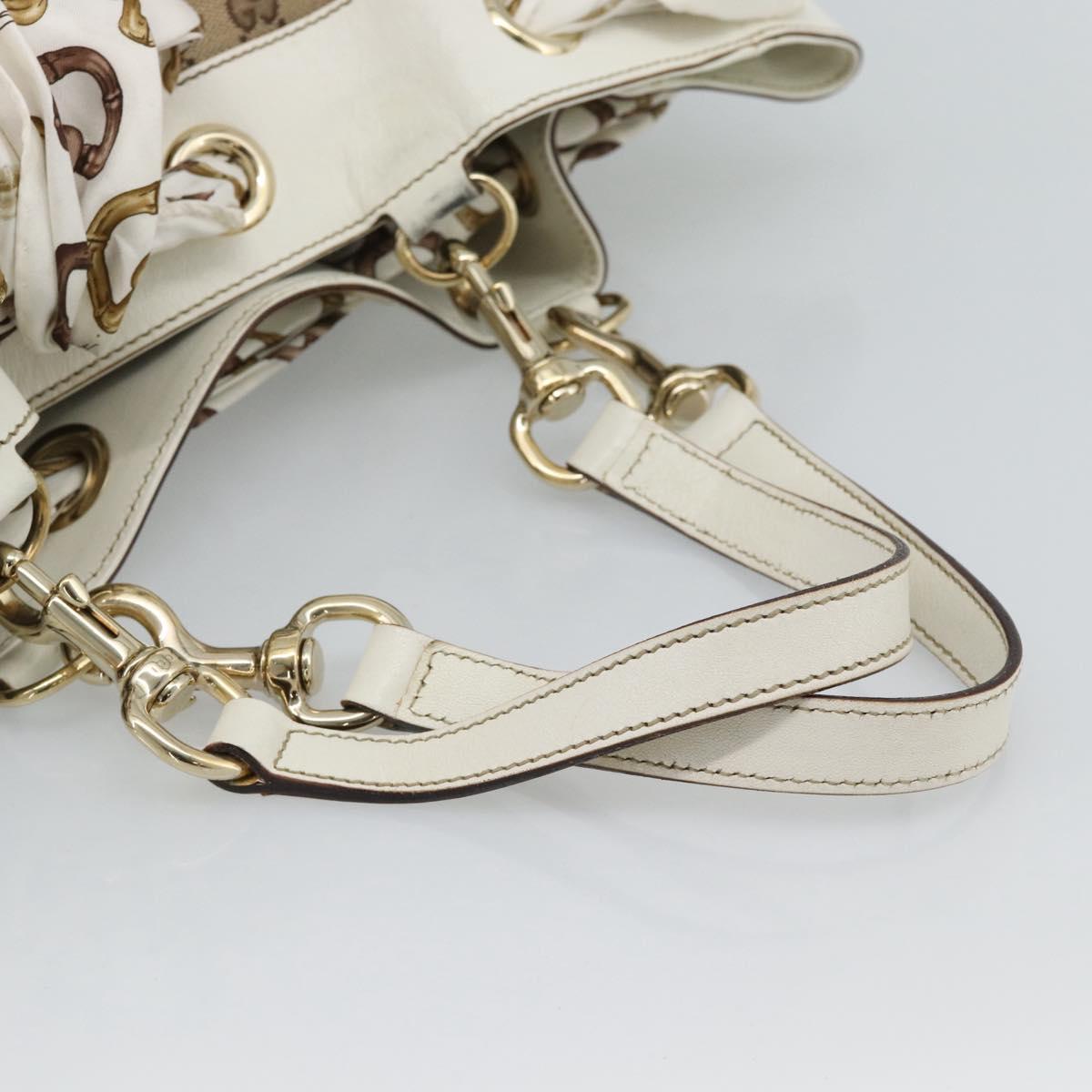 GUCCI GG Canvas Tote Bag Beige Gold 153695 Auth 190971A