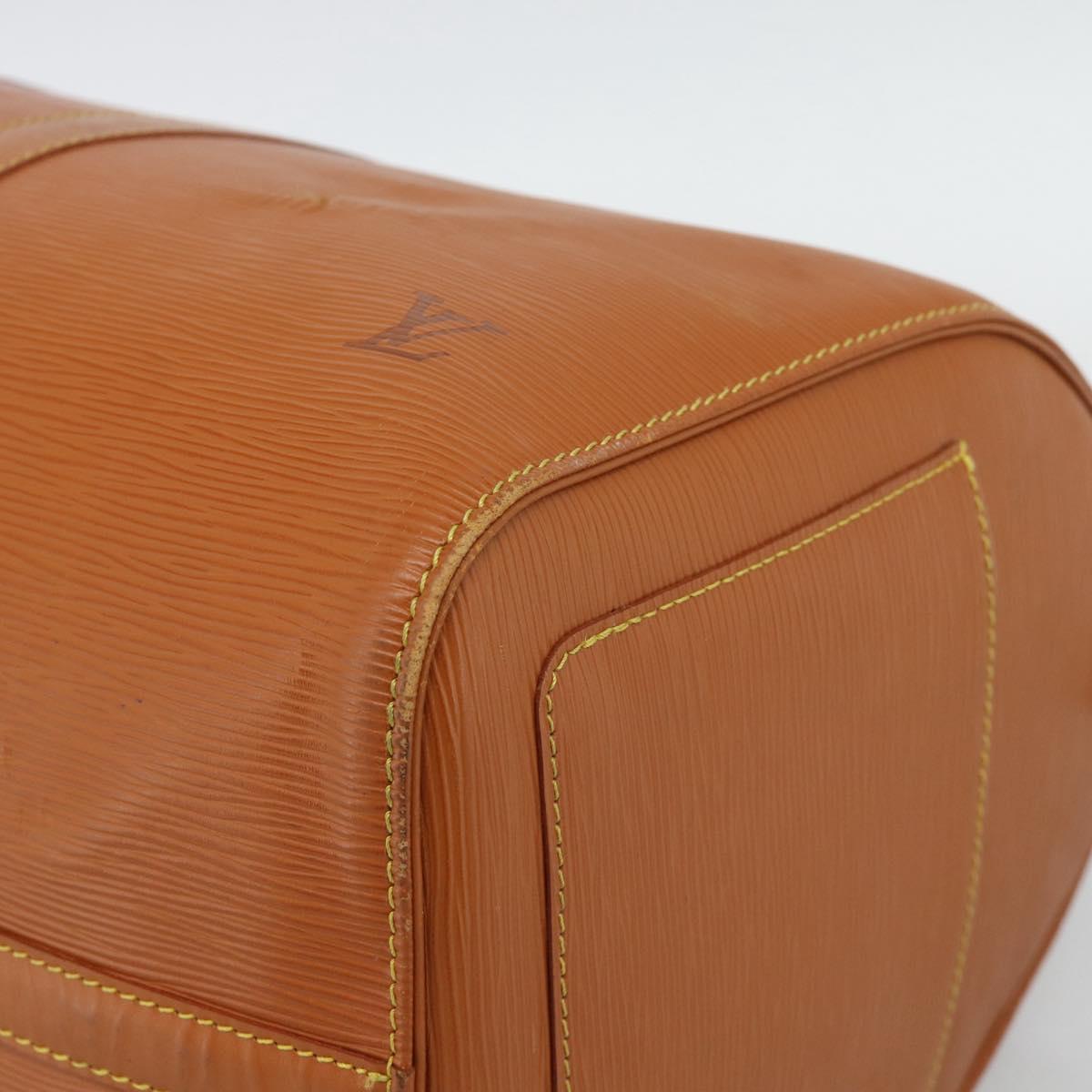 LOUIS VUITTON Epi Keepall 45 Boston Bag Brown Zipangu Gold M42978 LV Auth 190973