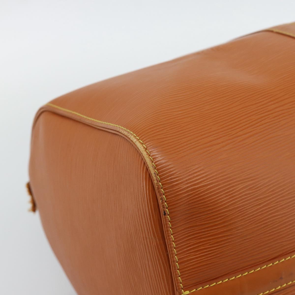 LOUIS VUITTON Epi Keepall 45 Boston Bag Brown Zipangu Gold M42978 LV Auth 190973