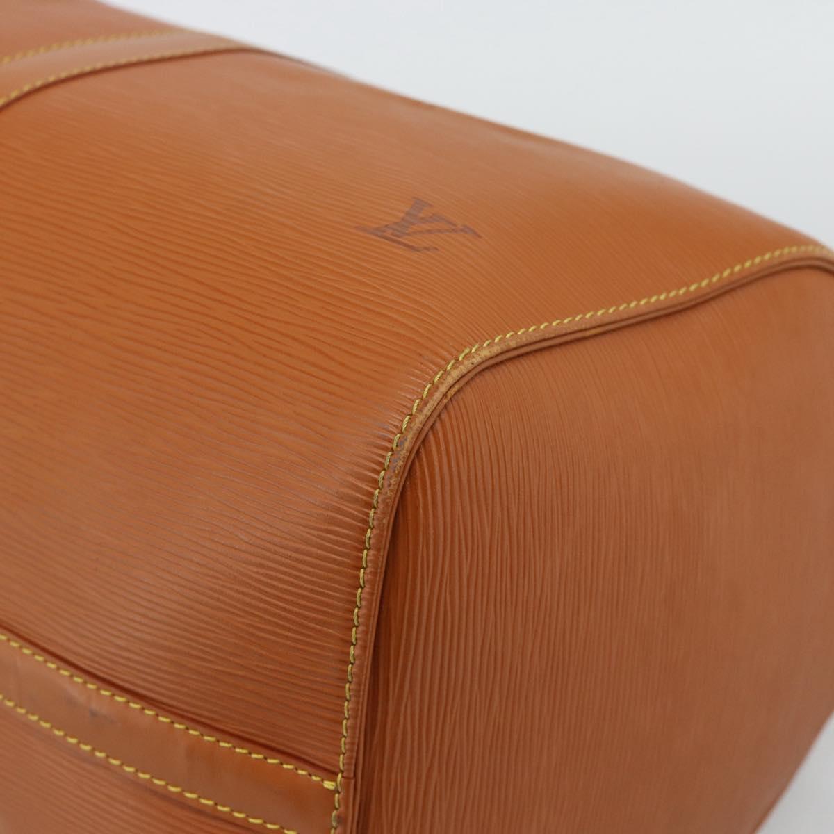 LOUIS VUITTON Epi Keepall 45 Boston Bag Brown Zipangu Gold M42978 LV Auth 190973