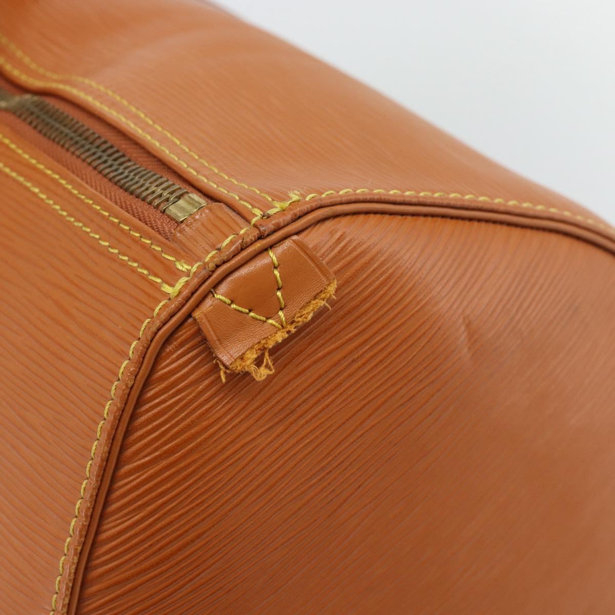 LOUIS VUITTON Epi Keepall 45 Boston Bag Brown Zipangu Gold M42978 LV Auth 190973