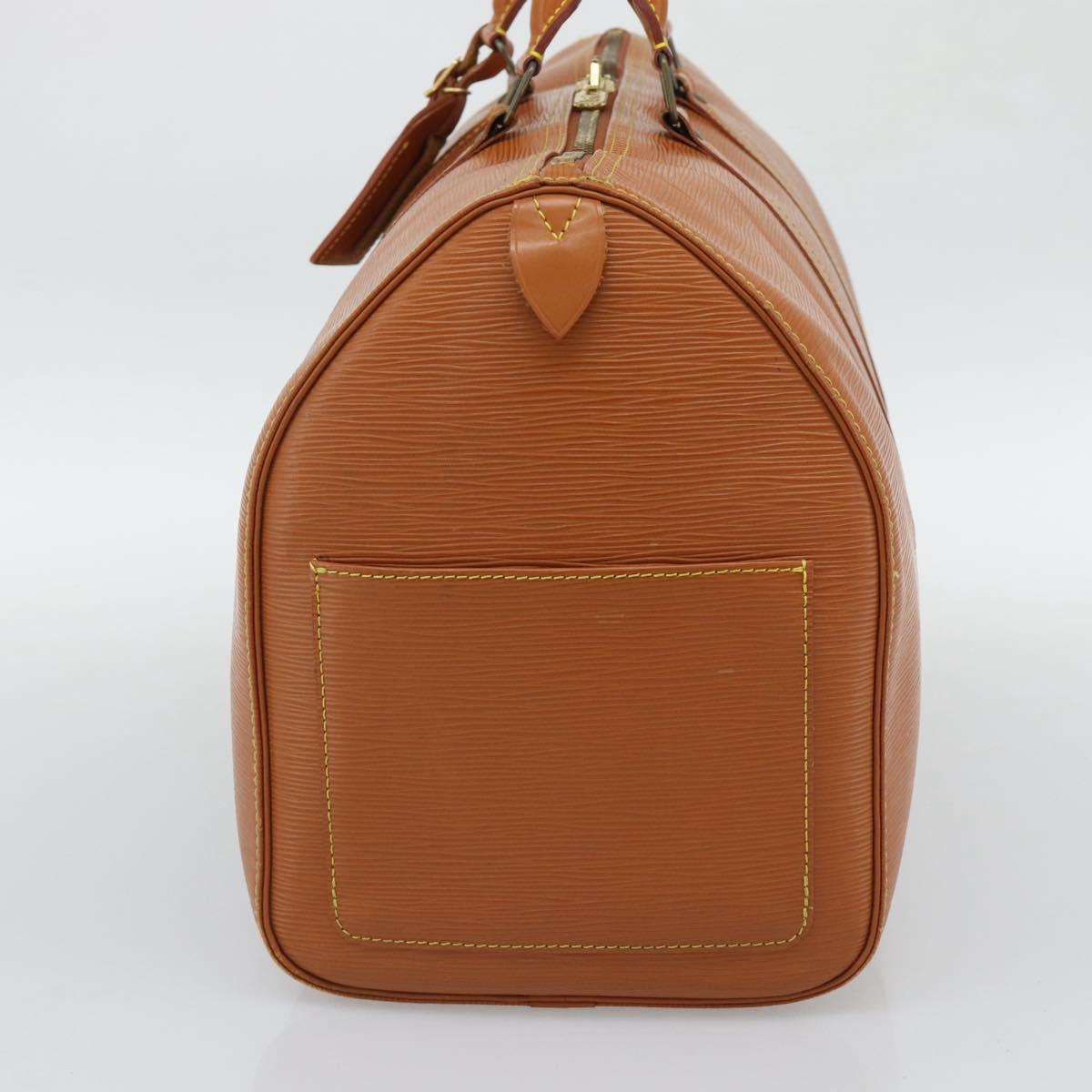 LOUIS VUITTON Epi Keepall 45 Boston Bag Brown Zipangu Gold M42978 LV Auth 190973