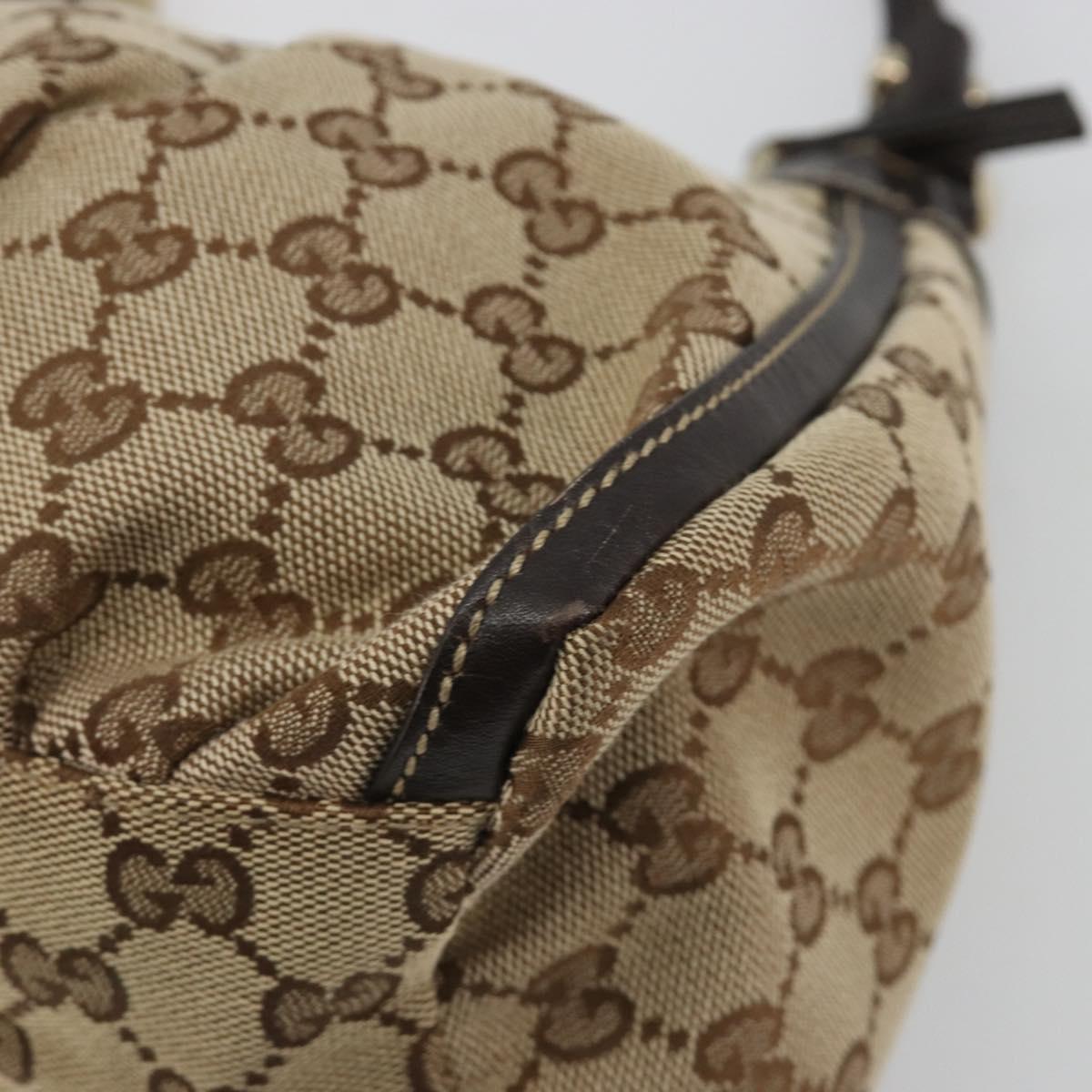 GUCCI GG Canvas Abbey Shoulder Bag Beige Gold 190525 Auth 190974SAV