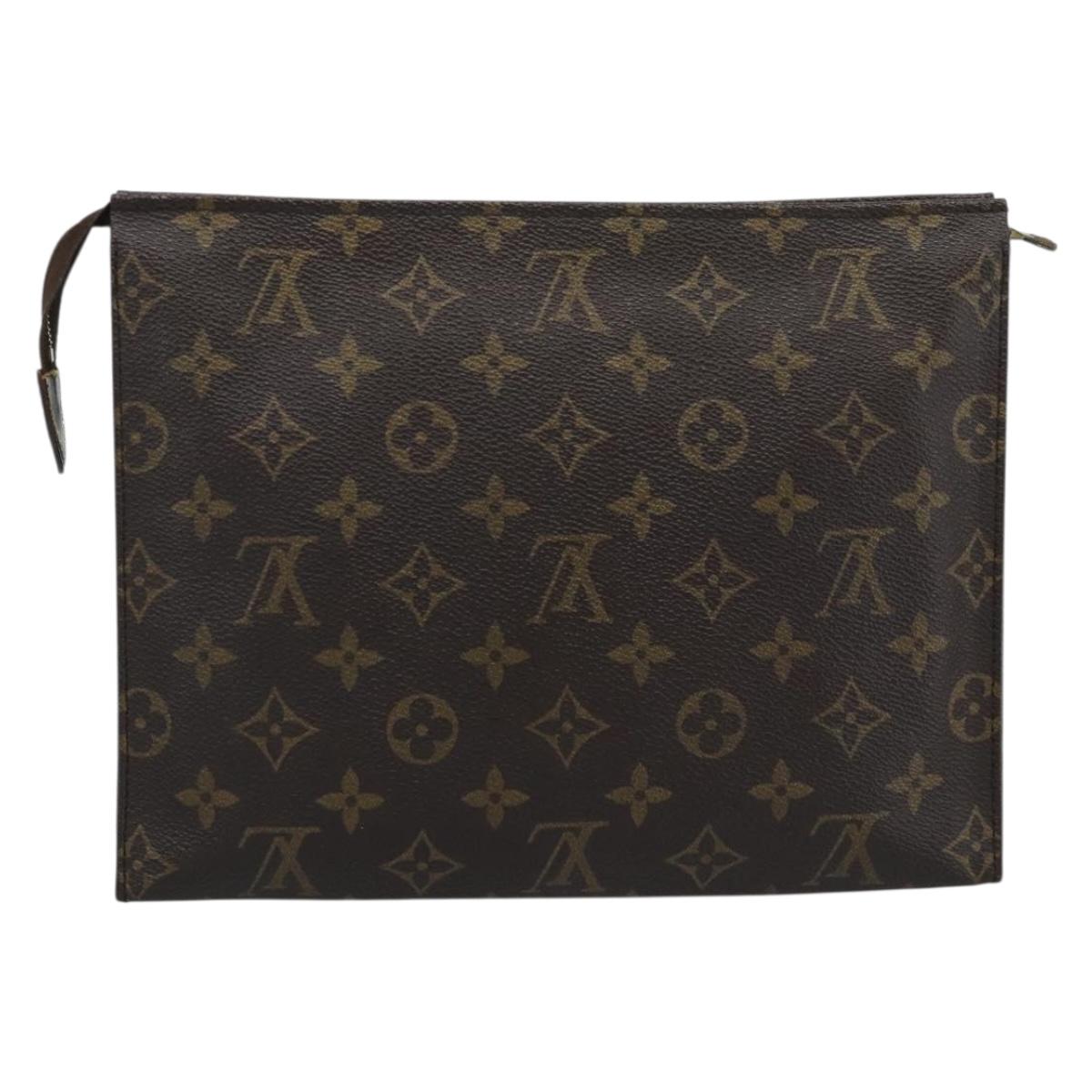LOUIS VUITTON Monogram Poche Toilette 26 Pouch M47542 LV Auth 190978