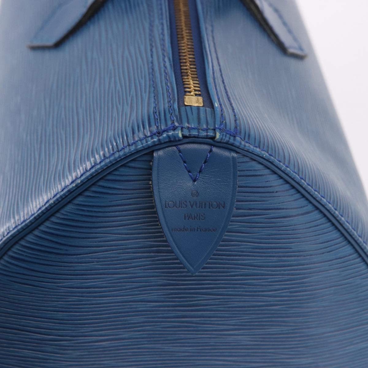 LOUIS VUITTON Epi Speedy 35 Hand Bag Toledo Blue M42995 LV Auth 190979A