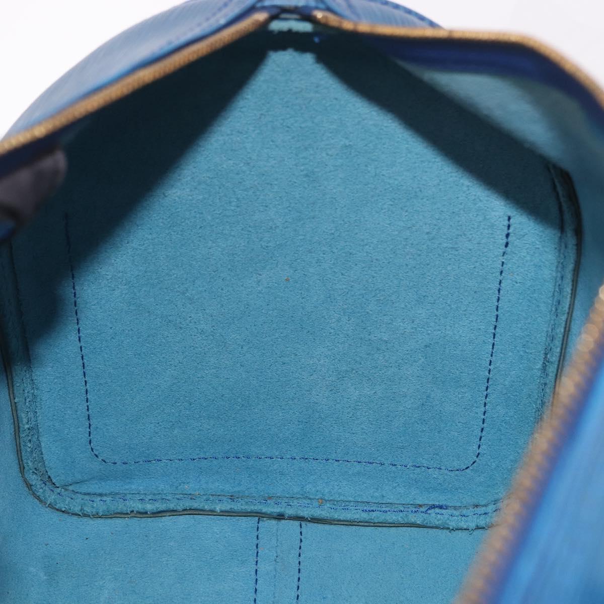 LOUIS VUITTON Epi Speedy 35 Hand Bag Toledo Blue M42995 LV Auth 190979A