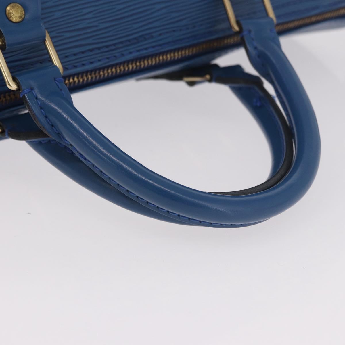 LOUIS VUITTON Epi Speedy 35 Hand Bag Toledo Blue M42995 LV Auth 190979A