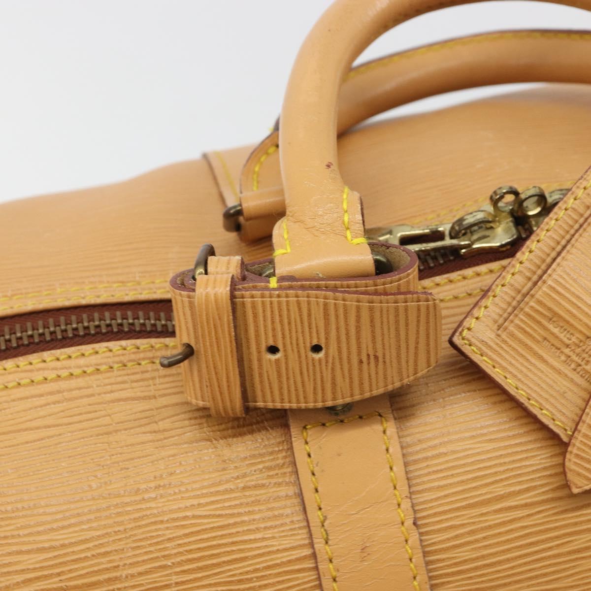 LOUIS VUITTON Epi Keepall 50 Boston Bag Beige M42941 LV Auth 190983A