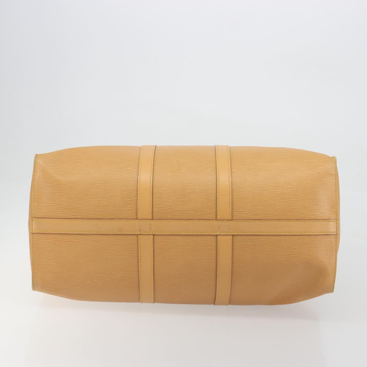 LOUIS VUITTON Epi Keepall 50 Boston Bag Beige M42941 LV Auth 190983A