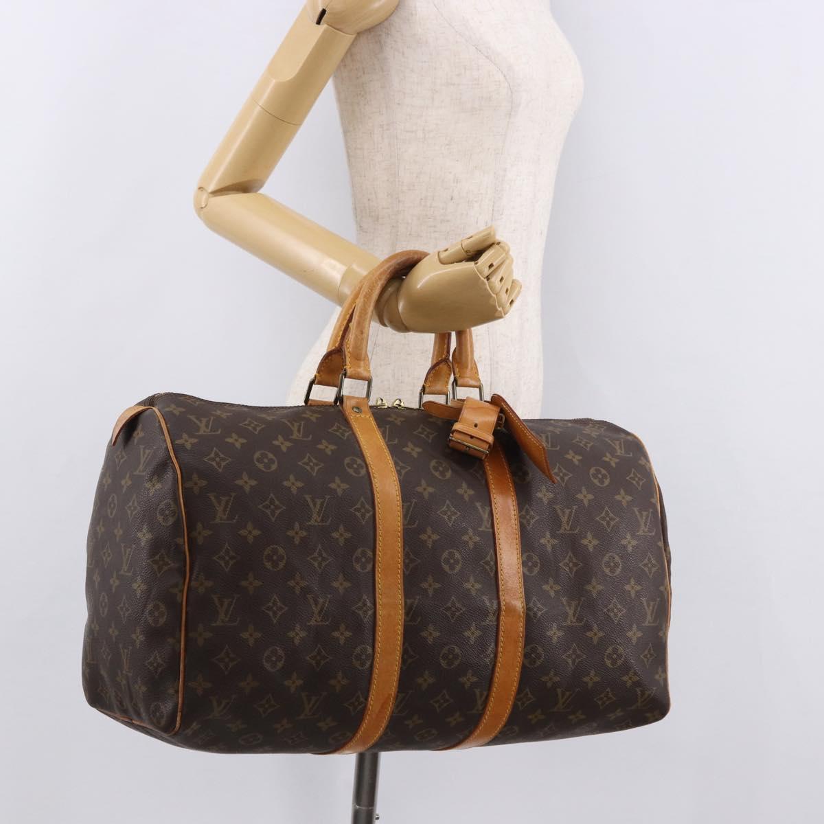 LOUIS VUITTON Monogram Keepall 45 Boston Bag M41428 LV Auth 190984