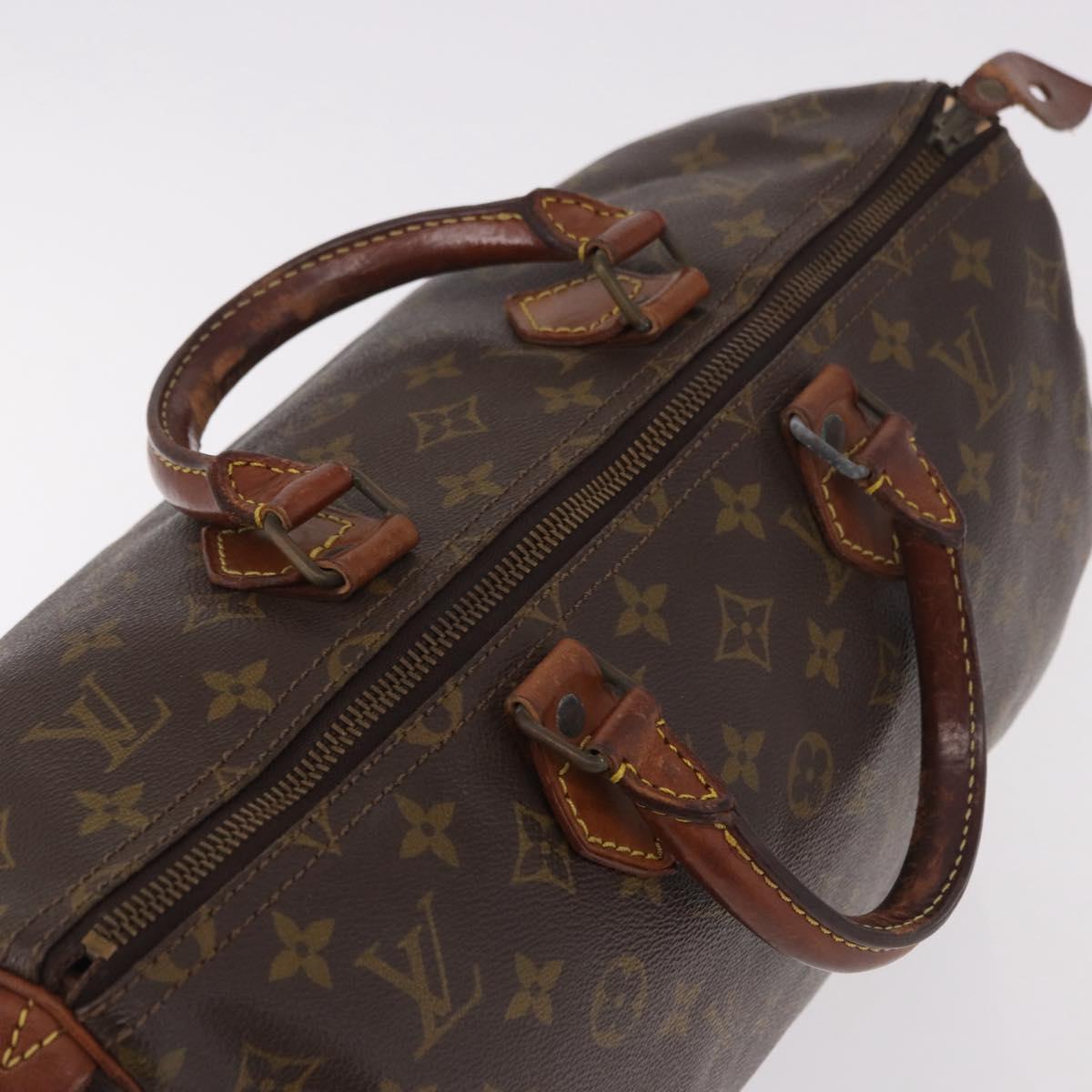LOUIS VUITTON Monogram Speedy 35 Hand Bag M41524 LV Auth 190989