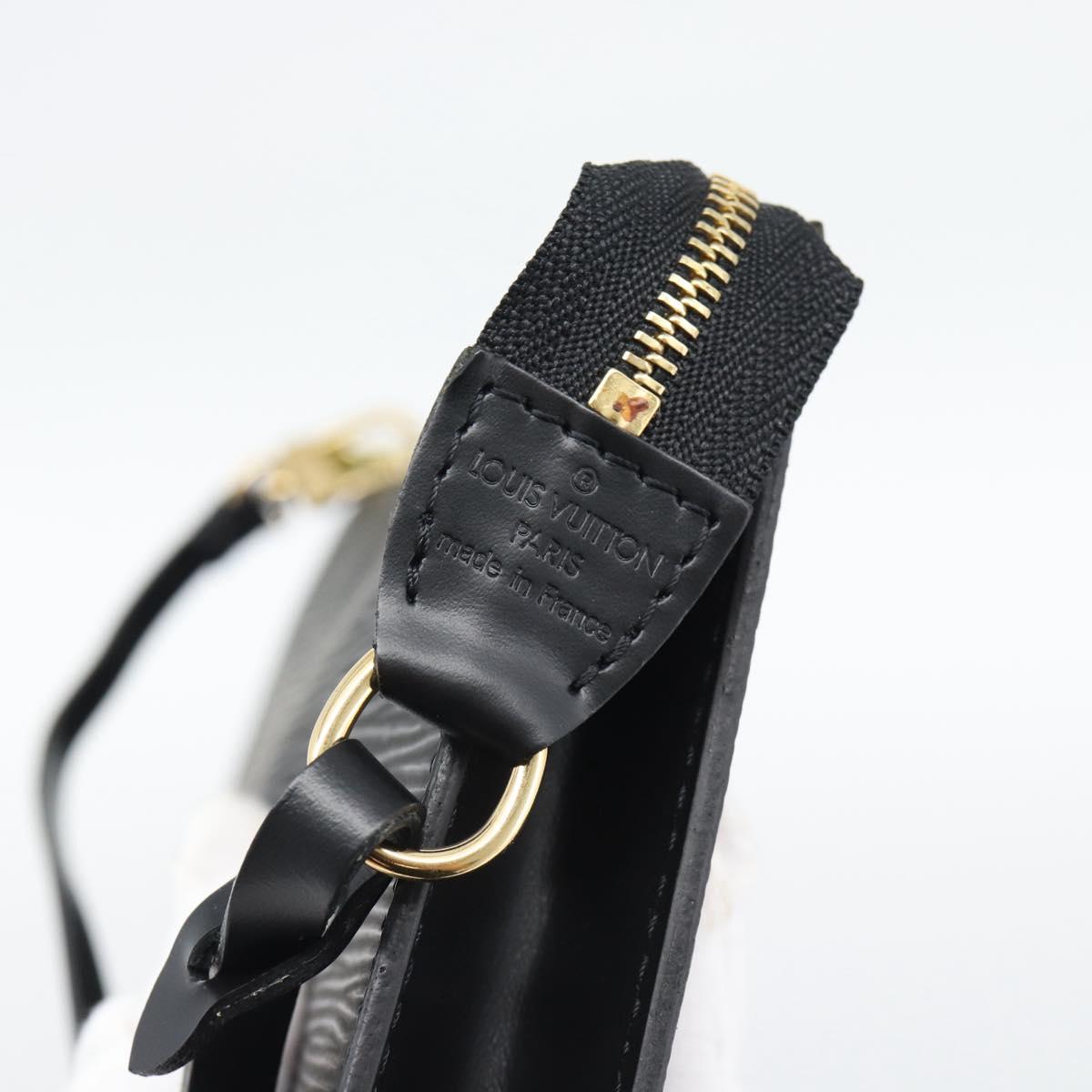LOUIS VUITTON Epi Pochette Accessoires Pouch Black M52982 LV Auth 190993A