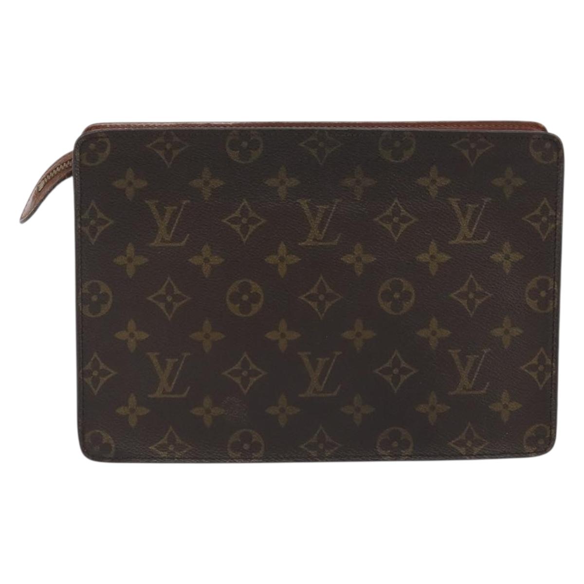 LOUIS VUITTON Monogram Pochette Homme Clutch Bag M51795 LV Auth 191001