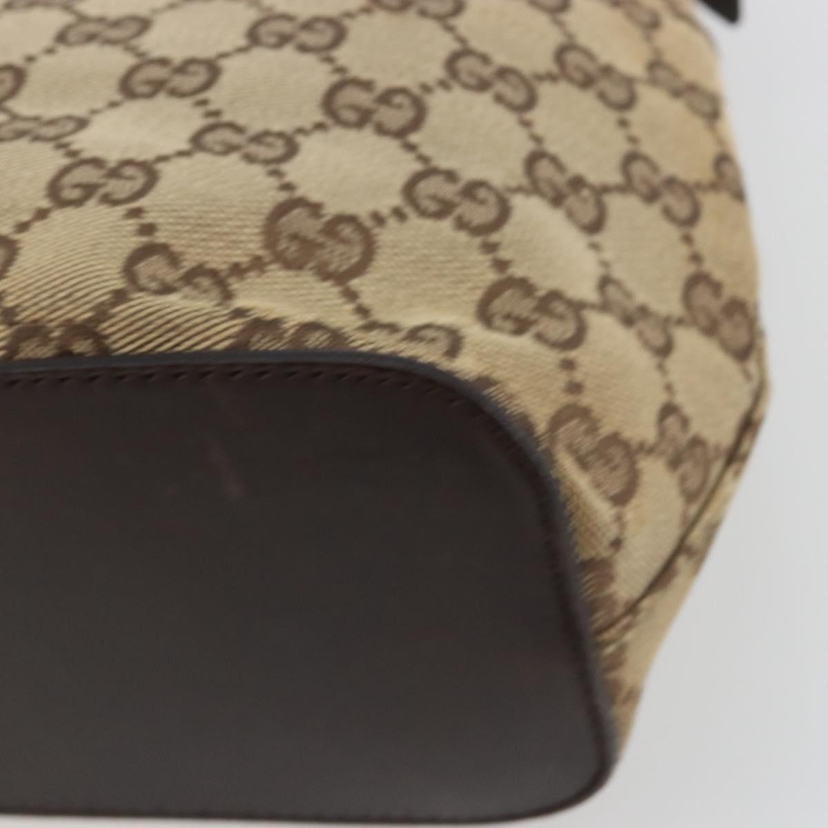 GUCCI GG Canvas Shoulder Bag Beige Silver 107752 Auth 191004A