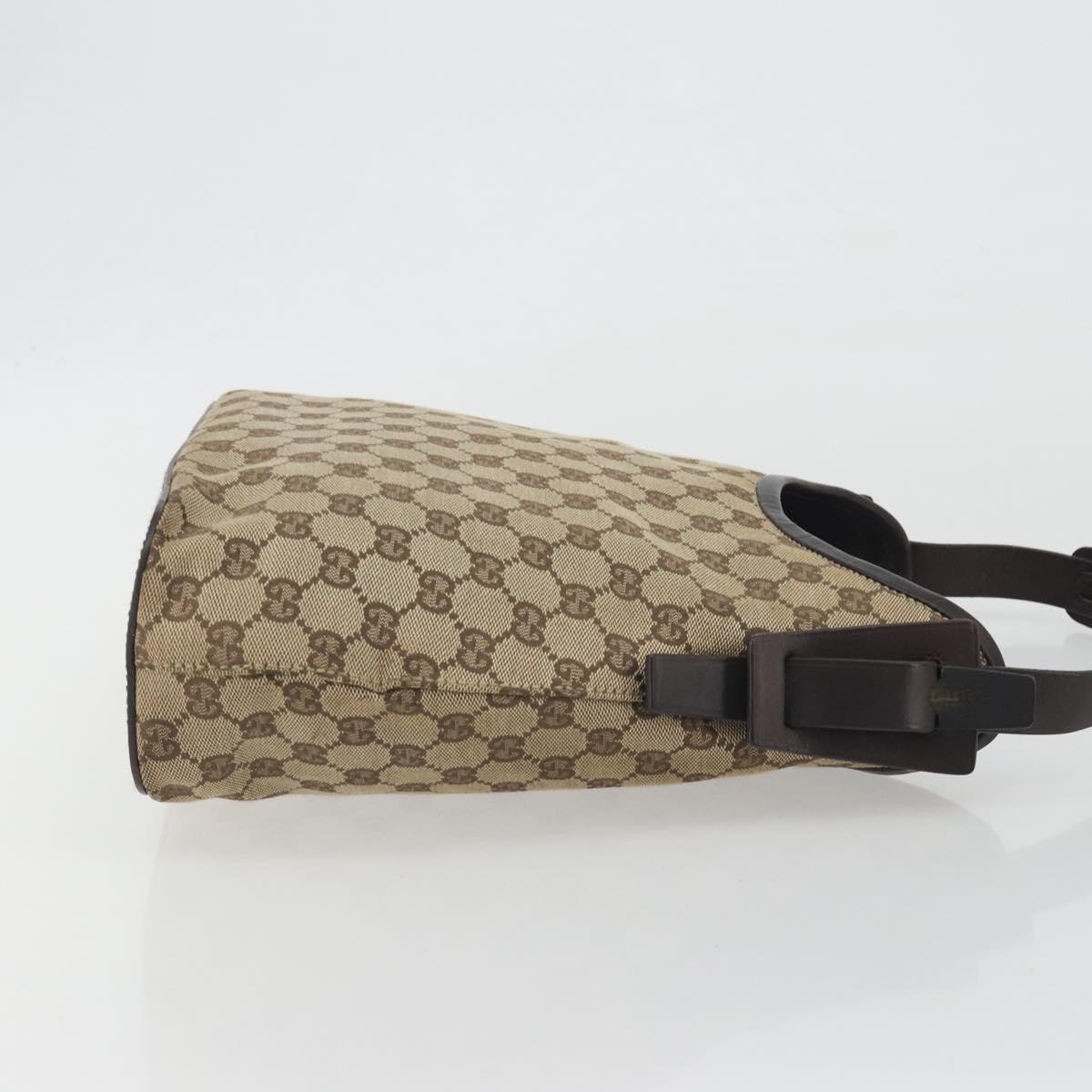 GUCCI GG Canvas Shoulder Bag Beige Silver 107752 Auth 191004A