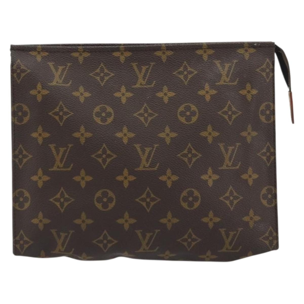 LOUIS VUITTON Monogram Poche Toilette 26 Pouch M47542 LV Auth 191006