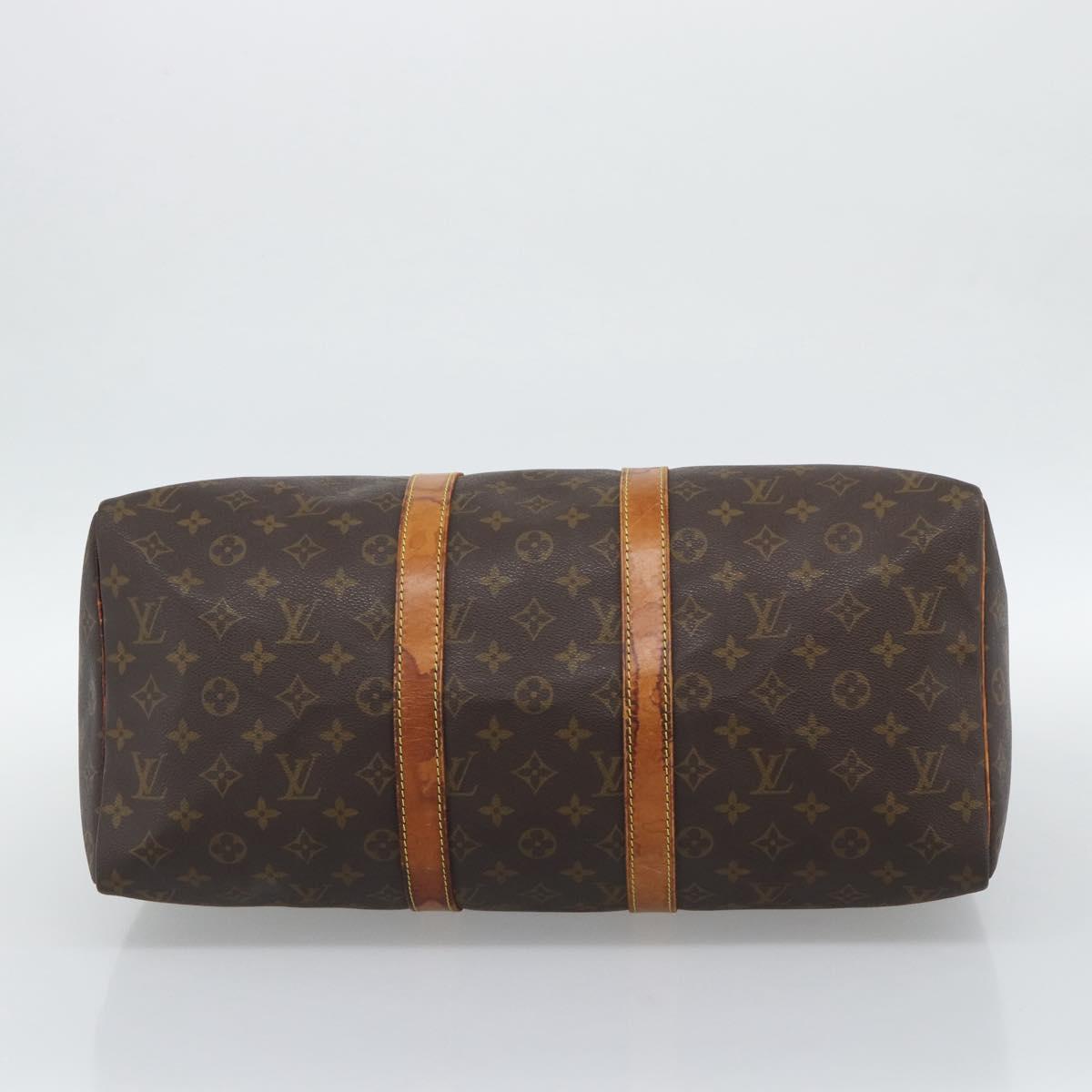 LOUIS VUITTON Monogram Keepall 50 Boston Bag M41426 LV Auth 191008
