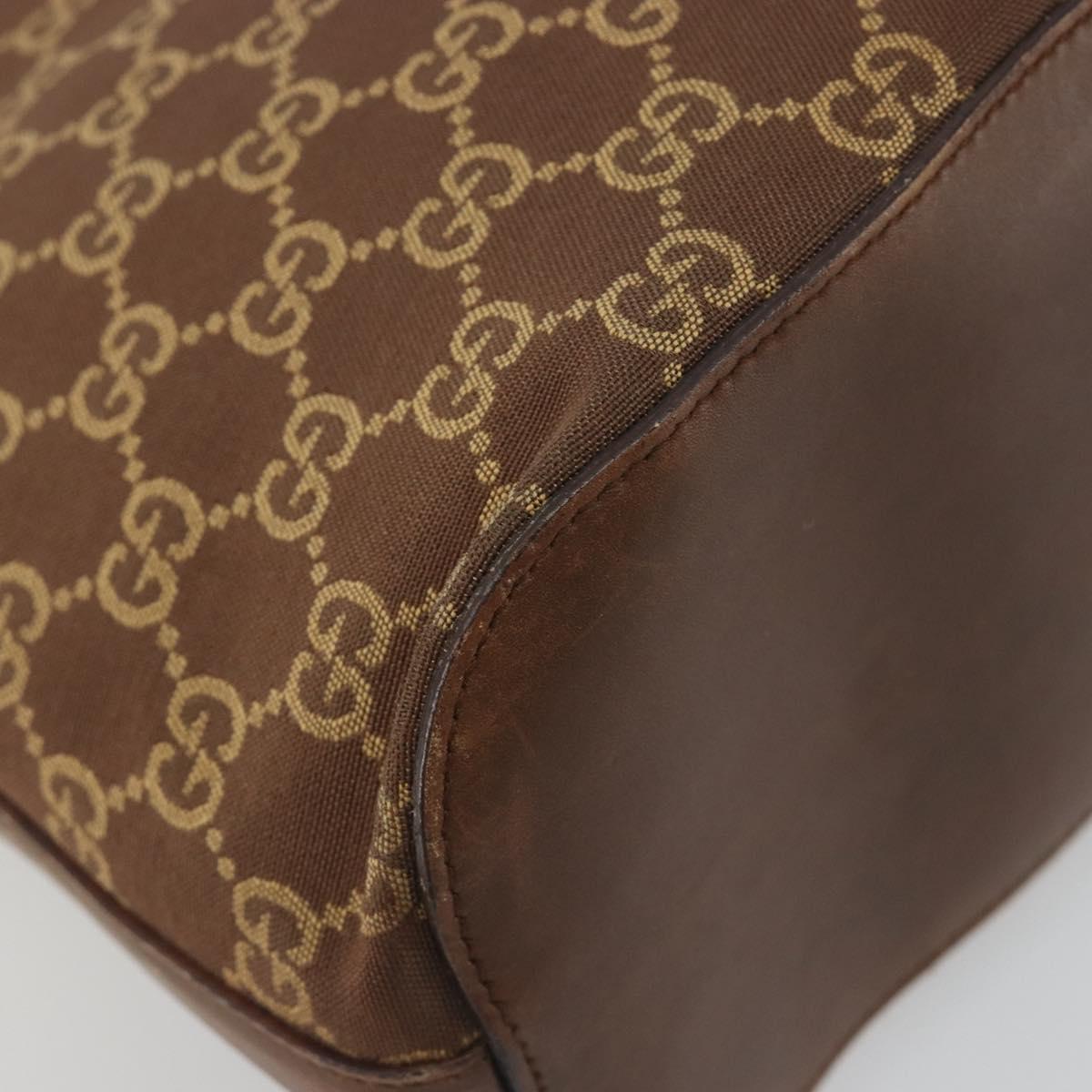GUCCI GG Canvas Shoulder Bag Brown Gold 001 4286 Auth 191009