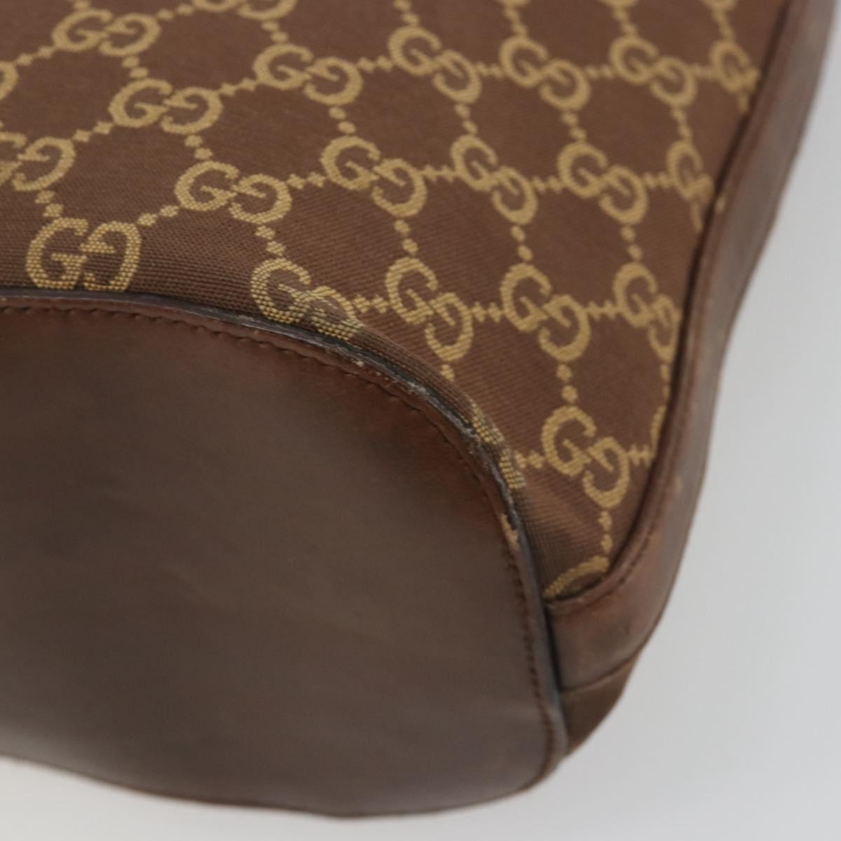 GUCCI GG Canvas Shoulder Bag Brown Gold 001 4286 Auth 191009
