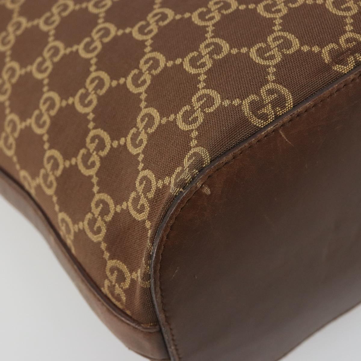 GUCCI GG Canvas Shoulder Bag Brown Gold 001 4286 Auth 191009