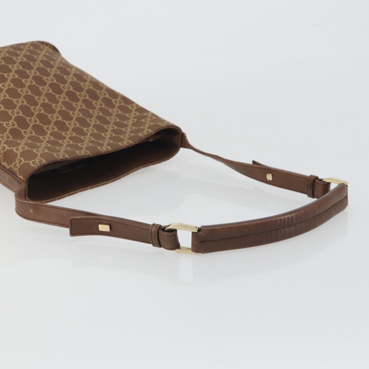 GUCCI GG Canvas Shoulder Bag Brown Gold 001 4286 Auth 191009