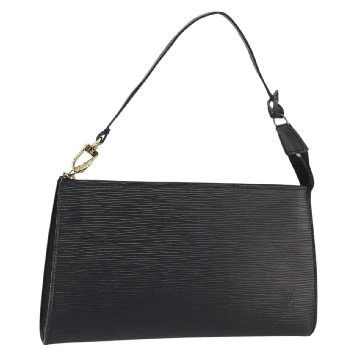 LOUIS VUITTON Epi Pochette Accessoires Pouch Black M52982 LV Auth 191014A