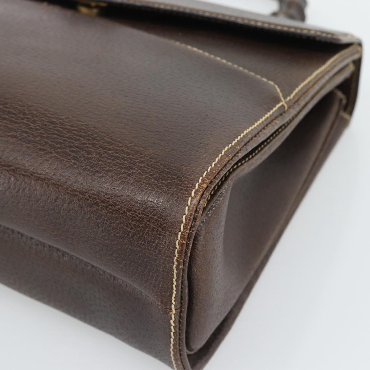 GUCCI Bamboo Hand Bag Leather Brown Auth 191015