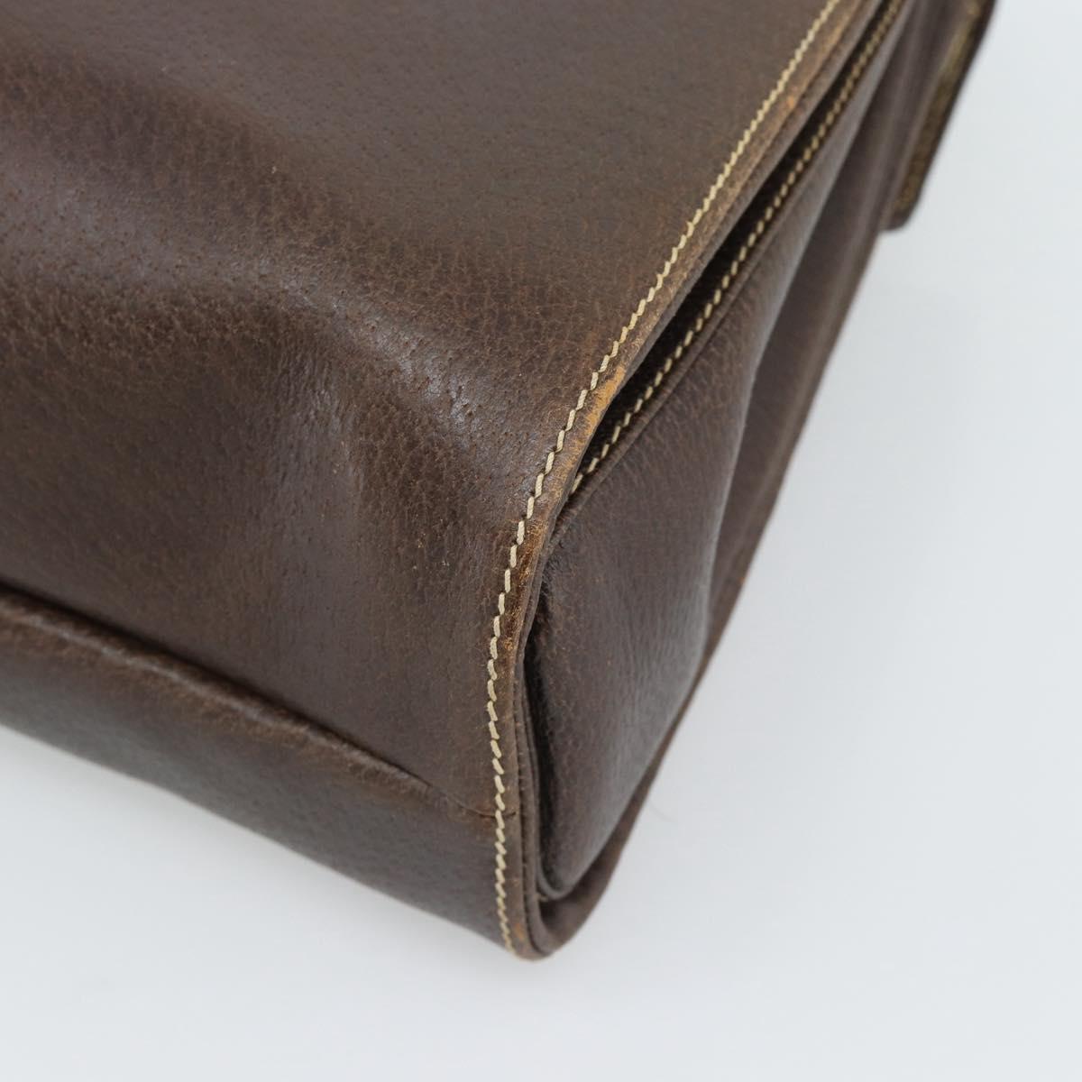 GUCCI Bamboo Hand Bag Leather Brown Auth 191015