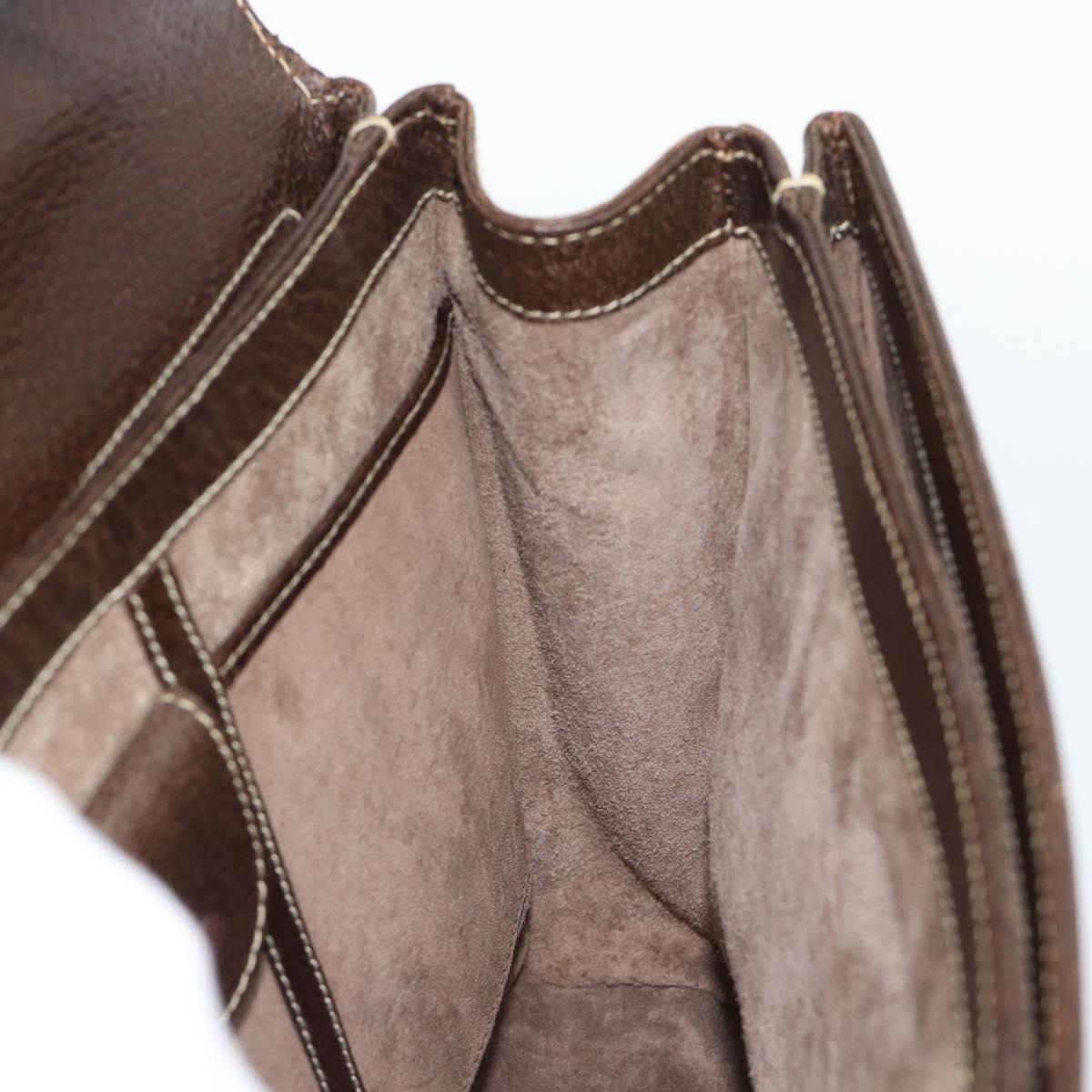 GUCCI Bamboo Hand Bag Leather Brown Auth 191015