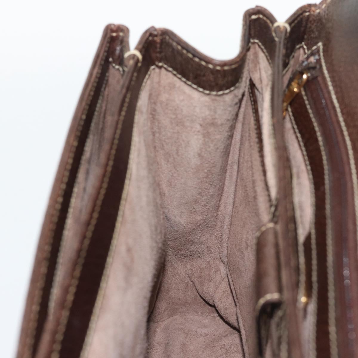 GUCCI Bamboo Hand Bag Leather Brown Auth 191015
