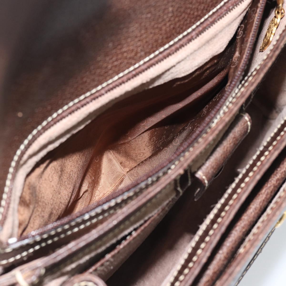 GUCCI Bamboo Hand Bag Leather Brown Auth 191015