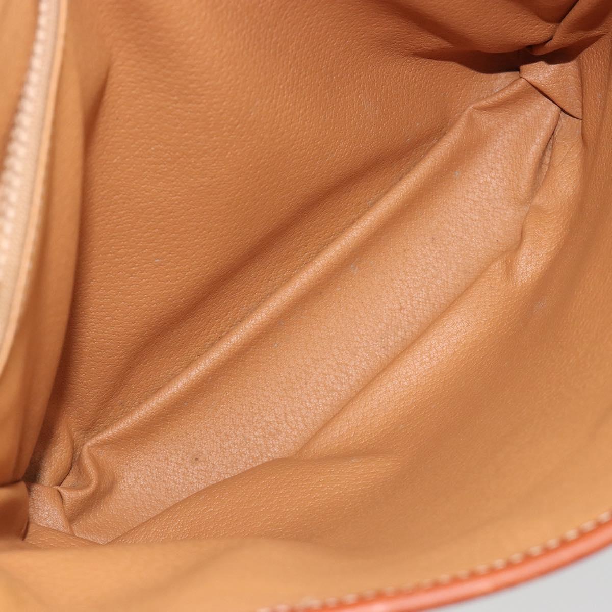 CELINE Macadam Tote Bag PVC Leather Brown Gold Auth 191023A