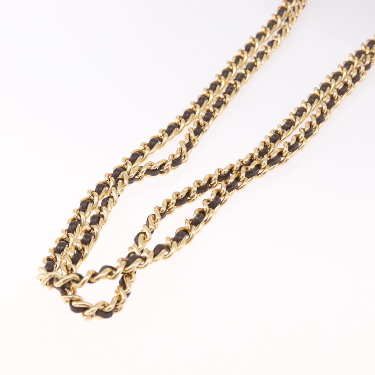PRADA Nylon Chain Shoulder Bag Khaki Gold Auth 191031