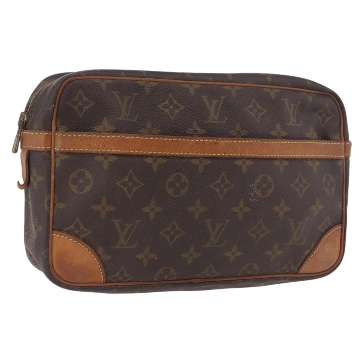 LOUIS VUITTON Monogram Compiegne 28 Clutch Bag M51845 LV Auth 191045
