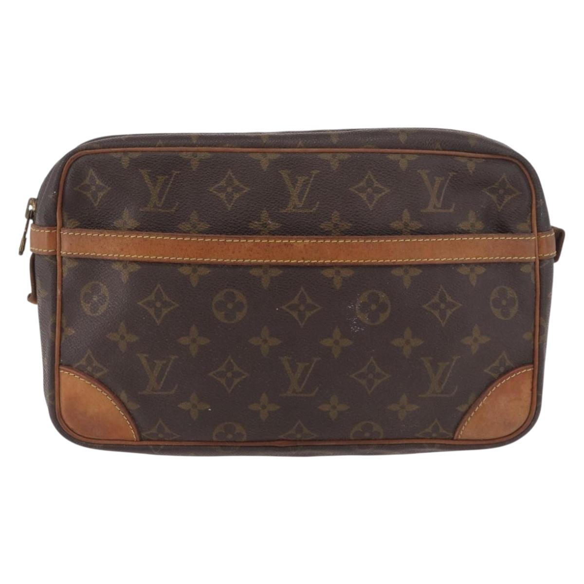 LOUIS VUITTON Monogram Compiegne 28 Clutch Bag M51845 LV Auth 191045