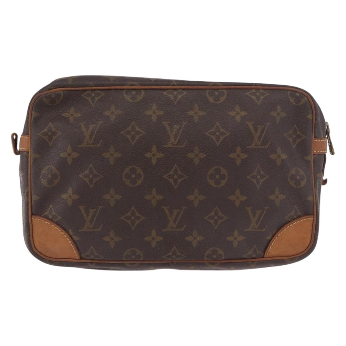 LOUIS VUITTON Monogram Compiegne 28 Clutch Bag M51845 LV Auth 191045