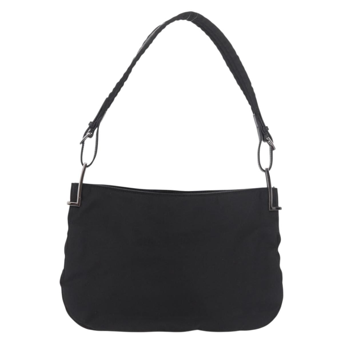 GUCCI Shoulder Bag Nylon Black Silver 001 3193 Auth 191046