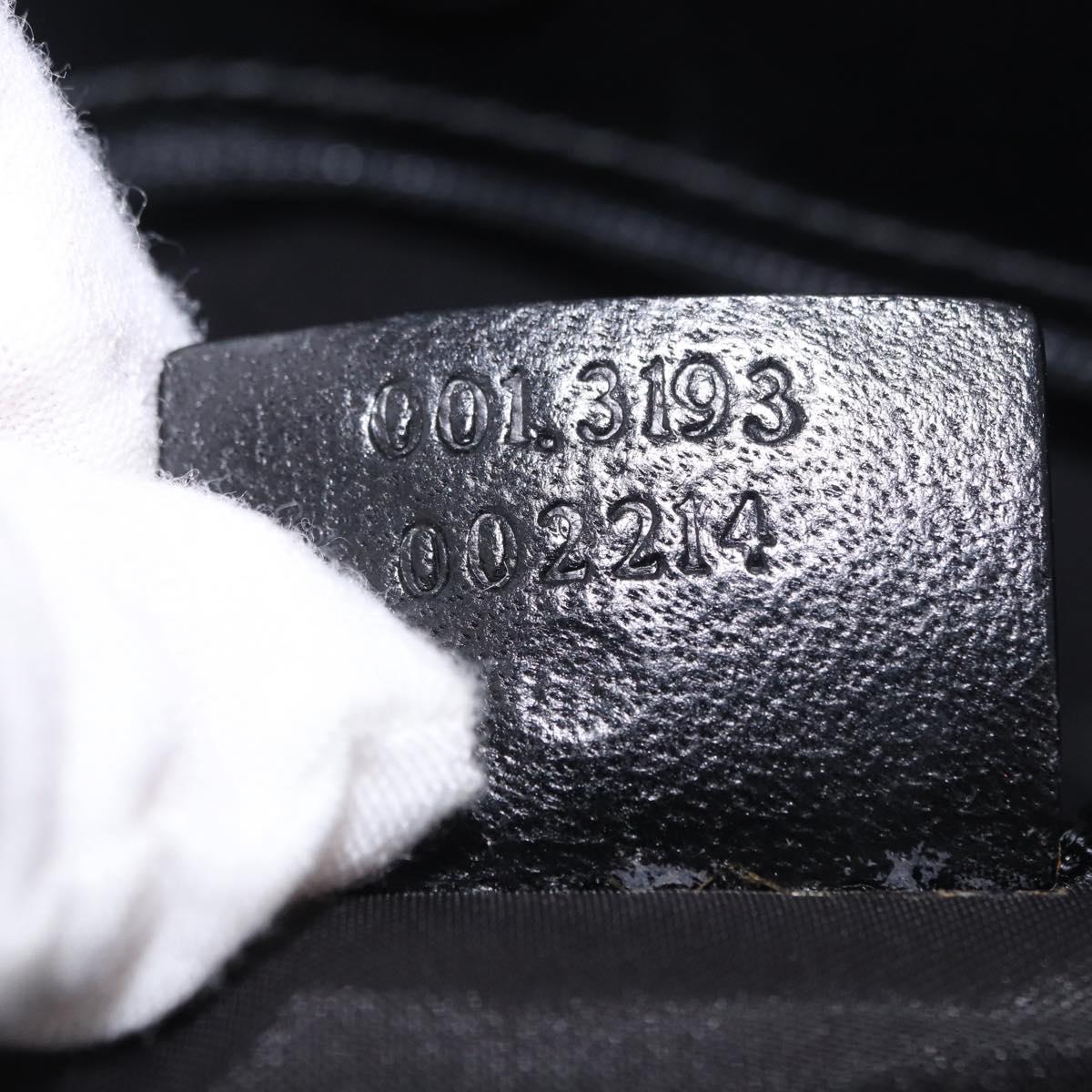 GUCCI Shoulder Bag Nylon Black Silver 001 3193 Auth 191046