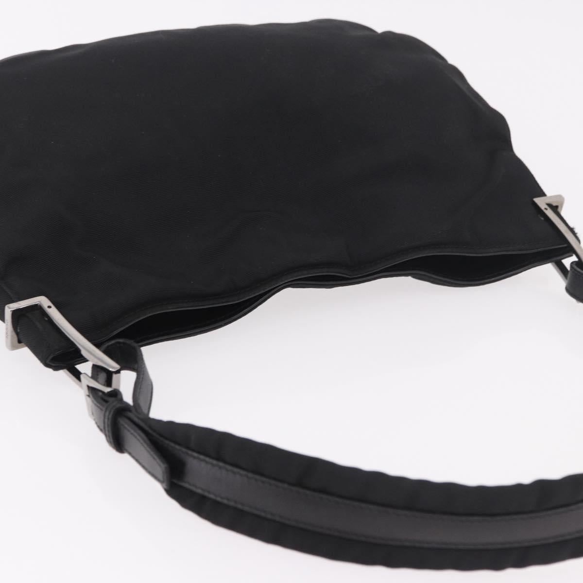 GUCCI Shoulder Bag Nylon Black Silver 001 3193 Auth 191046