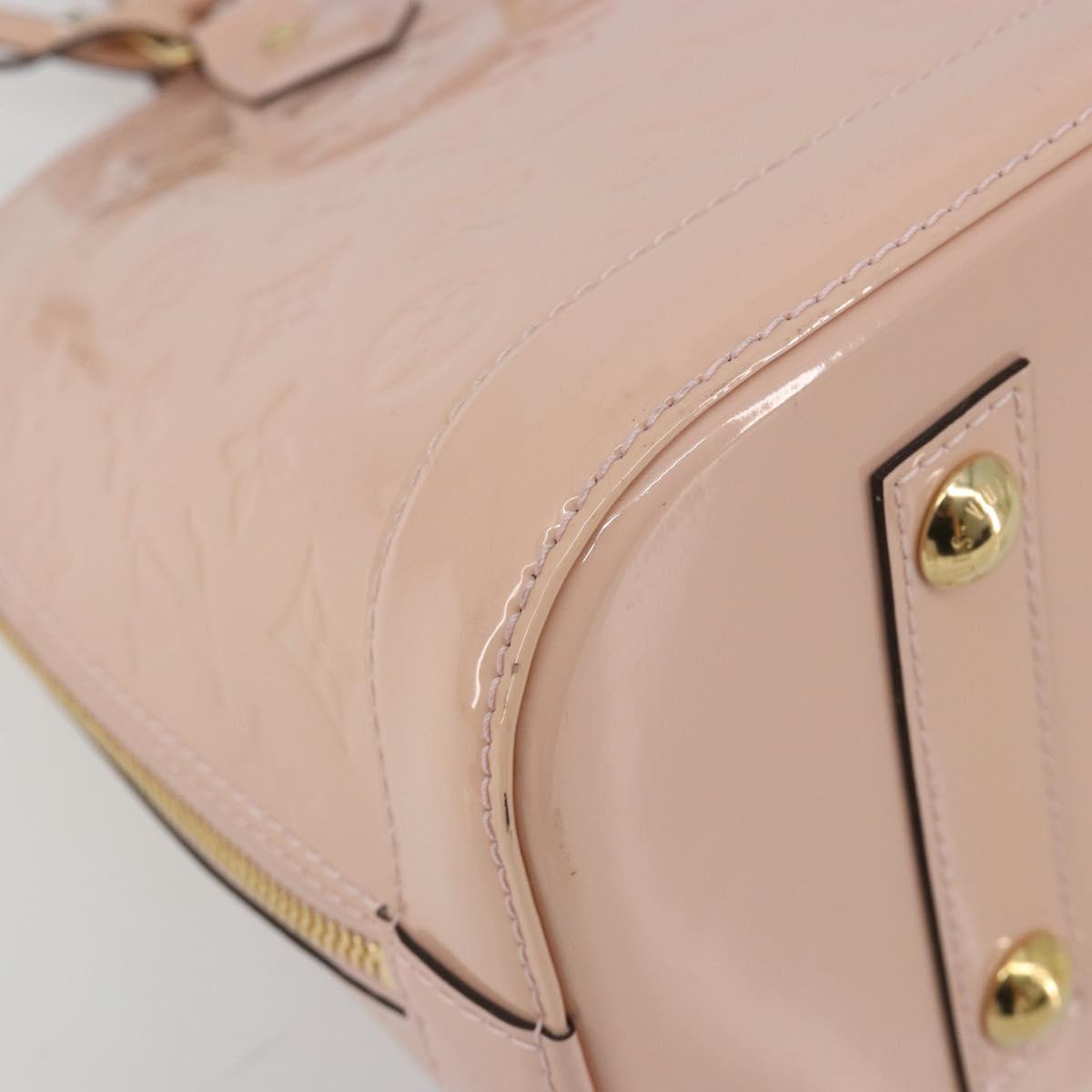 LOUIS VUITTON Monogram Vernis Alma PM Bag Rose Valerine M50412 LV Auth 191048SAV