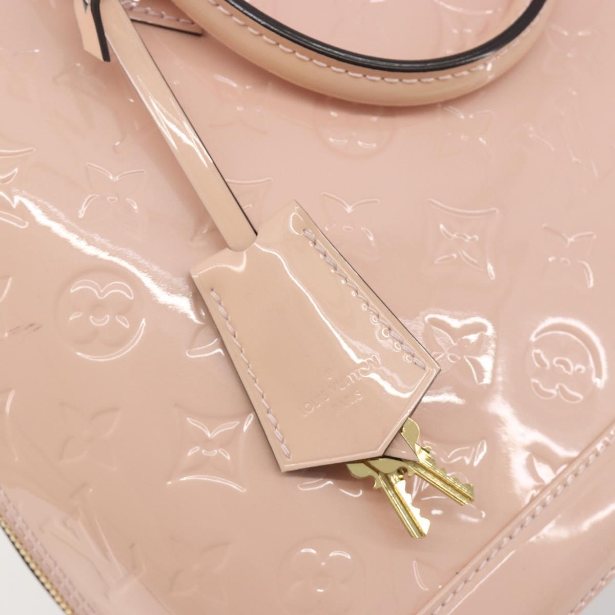 LOUIS VUITTON Monogram Vernis Alma PM Bag Rose Valerine M50412 LV Auth 191048SAV