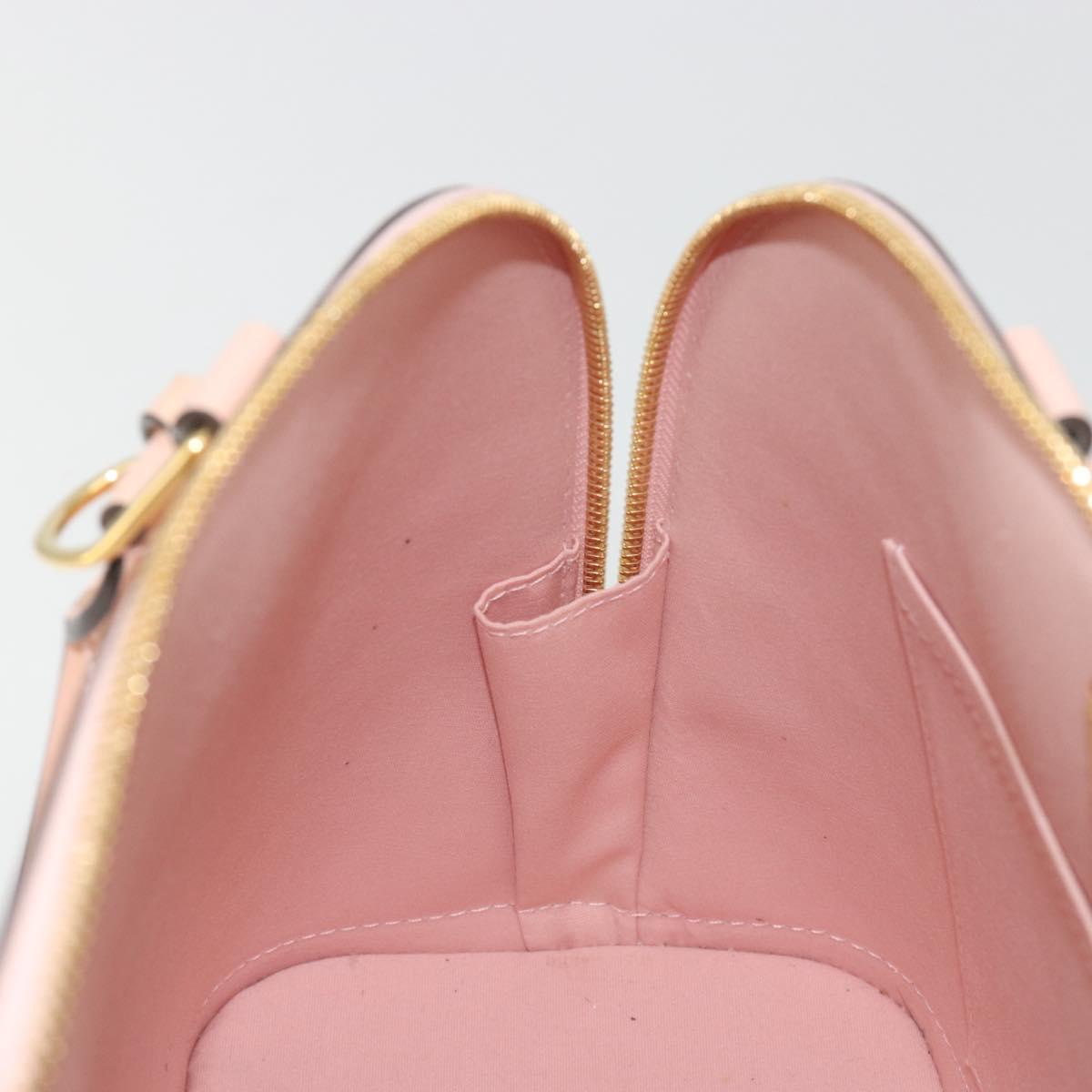 LOUIS VUITTON Monogram Vernis Alma PM Bag Rose Valerine M50412 LV Auth 191048SAV