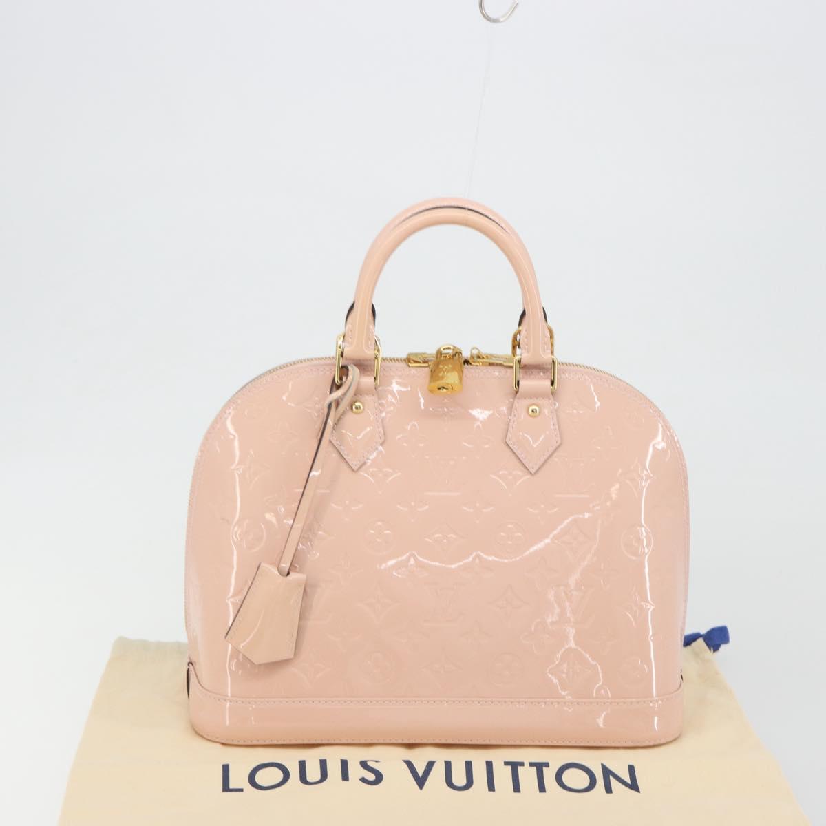 LOUIS VUITTON Monogram Vernis Alma PM Bag Rose Valerine M50412 LV Auth 191048SAV