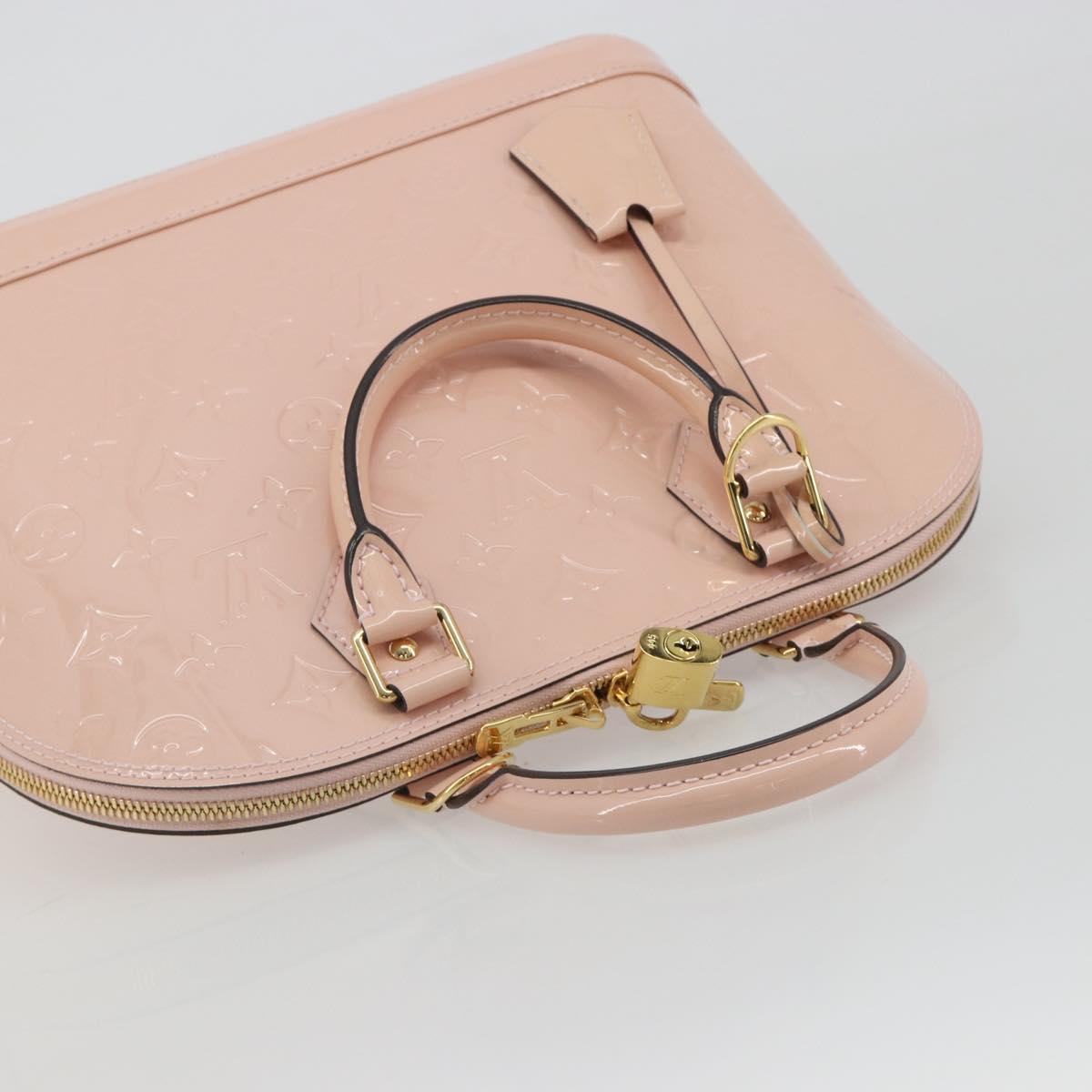 LOUIS VUITTON Monogram Vernis Alma PM Bag Rose Valerine M50412 LV Auth 191048SAV
