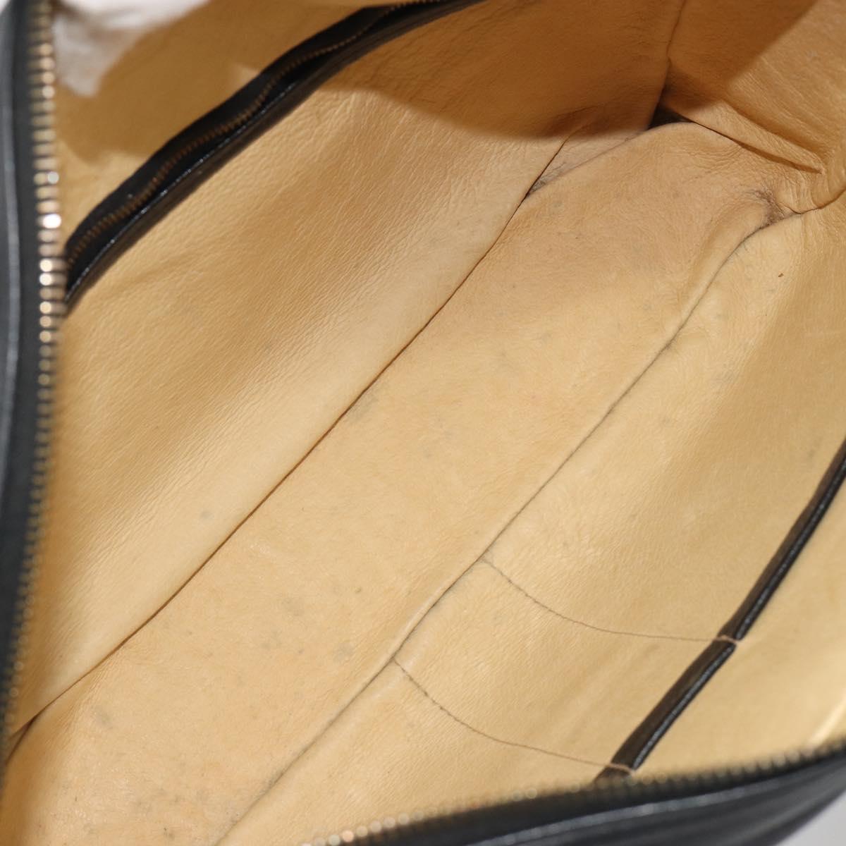 MCM Vicetos Shoulder Bag PVC Leather Black Gold Auth 191049
