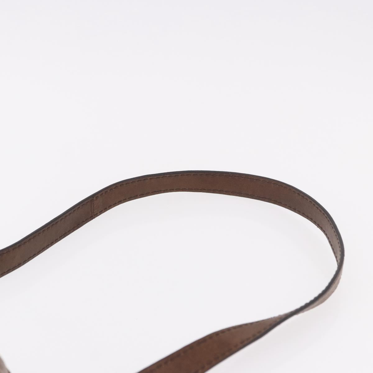 Miu Miu Hand Bag Leather 2way Brown Gold Auth 191056SAV